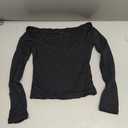 REORIA Womens Long Sleeve Off The Shoulder Tops Going Out Cute Basic Y2K Fall Fashion 2025 Outfits Clothes (Medium, Black)