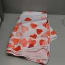 Horaldaily Valentine Tablecloth 70×70 Inch Round, Red Love Hearts Washable Table Cover for Party Picnic Dinner Decor