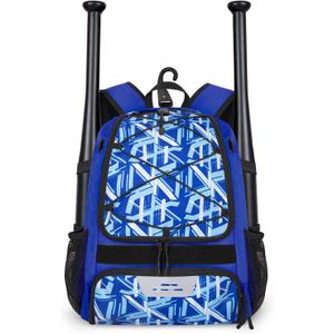 Baseball Bag Softball Bag with Heavy Duty Fence Hook, 2 Bat Sleeve, Ventilated Cleat Pocket, Large Capacity Durable Equipment Backpack