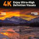 TV Antenna-Smart TV Antenna 600+ Miles Coverage Range, HD Digital TVs Antenna for Local Channels, Support 4K 1080P & Signal Amplifier, 18ft High Performance Coax Cable, Support All TVs-Orange