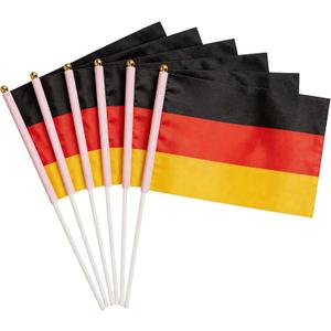 4 x 6PCS Hand-held Small Germany Flags For World Cup 2026HD PrintingLightweightProper Size-8 inch*5.5 inch