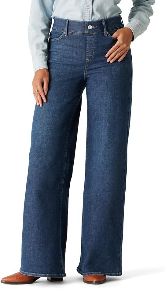 Levi Strauss Signature Gold Women's Totally Shaping Ultimate Pull-on Wide Leg Jeans 20 Plus