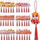36 Pcs Chinese New Year 2026 Decorations Lunar New Year of The Horse Ornaments Chinese Knot Tassel Pendant Good Luck Charm for Spring Festival Home Car Wall Tree Decor