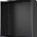 Stainless Steel Shower Niche 12" X 12" Matte Black No Tile Needed Niche Shower Recessed Wall Niches for Bathroom Storage Over Mount Installation