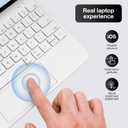 InUnion Magic Keyboard Case for iPad Pro 11-inch (M4 2024 / M5 2025), Easy-Set Magnetic Stand with Great Typing Experience, Built-in Trackpad, 3 Brightness Backl (White)