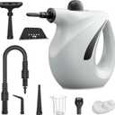 1200W Handheld Steam Cleaner, Portable Steamer for Cleaning with Detergent Container and Safety Lock, Pressurized Hand Held Steamer for Home, Kitchen, Bathroom, Car, Windows and Floors (gray)