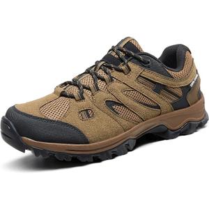 CAMELSPORTS Mens Hiking Shoes Walking Shoes for Men Outdoor Leather Mesh Lightweight Trail Sneakers, 11