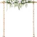 Ling's moment Wedding Arch Flowers - 6.5FT Floral Garland for Ceremony Arbor Backdrop Decoration - Artificial Rose Floral Swag for Sweetheart Table Birthday Party, Baby Shower, Lily White