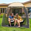 Alvantor® Pop Up Screen House Tent, 7'x4' Instant Camping Screen Room, Screen Gazebo Canopy for Patios/Deck/Backyard, Portable Mesh Tent with Shade Cloths, Easy Set Up, 2-3 Person, 7 x 4 x 6.5 FT
