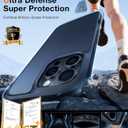 TORRAS Shockproof for iPhone 16 Pro Max Case, 4X Military Grade Drop Proof, Translucent Slim Protective Anti-Scratch Hard PC Back Phone Case for iPhone 16 Pro Max 6.9'', Matte Black Cover