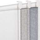 Persilux 100% Blackout Roller Shades Blinds for Windows Striped Jacquard (72" H x 33" W, White) Thermal Insulated Fabric UV Protection Privacy Window Blinds for Home Office, Easy to Install