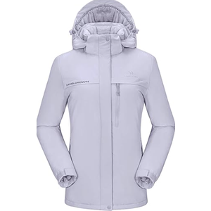 CAMEL CROWN Women’s Mountain Snow Waterproof Ski Jacket Detachable Hood Windproof Fleece Parka Rain Jackt Winter Coat
XXL