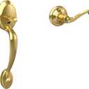 Schlage Lock Company Plymouth Front Entry Handle Flair Left-Handed Interior Lever (Bright Brass) FE285 PLY 505 FLA 605 LH - LOCK FE285 PLY 505 FLA 605 LH (Standard Interior Trim)