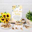51Pcs Don't Say Baby Shower Game Favor Yellow Bee Sunflower Wooden Sign with 50 Cute Clothespin for Summer Gender Reveal Party Supplies