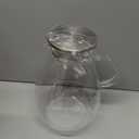 Glass Pitcher with Lid,1 Gallon Glass Water Pitcher Hot/Cold Water Jug, 128oz Juice and Iced Tea Beverage Carafe with Lid (Extra-Wide Mouth)