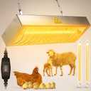 Chicken Coop Heater for Winter, Heat Lamp for Chickens 600W, Chicken Heater for Coop with 2 Heating Settings, for Poultry, Dogs, Pets, Birds, Animals (Large, 1 Pack)