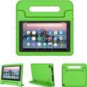 Kids Case for Fire HD 8 6th/7th/8th Generation Tablet (2016/2017/2018 Release) Kid-Friendly and Shockproof Case Lightweight Soft Durable EVA Foam Cover with Convenient Handle Stand, Green