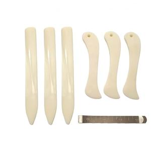 12 Pcs Sewing Seam Markers Bone Folder,Tailor's Fabric Markers Creaser,Plastic Bone Folder Paper Creaser, Folding Bookbinding Tool, Origami Tools,with Metal Sewing Edge clamp