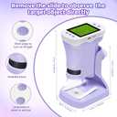 Mini 3-in-1 Pocket Microscope with Camera & Telescope, 32GB SD Card, 2.4" IPS HD Screen, Handheld Digital Microscope for Kids, Educational Science Kit, Christmas Birthday Gift for Boys Girls Ages 3-9