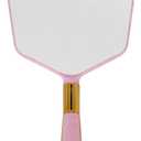YCHMIR Handheld Mirror with HandleBarber Hairdressing Handheld Mirrorfor for Salon (Pink)