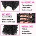 Boho Crochet Braids Human Hair Mixed 12 Inch Goddess Box Braids Crochet Hair with Curls Ends 9 packs Bohemian Braids (12Inch,1B)