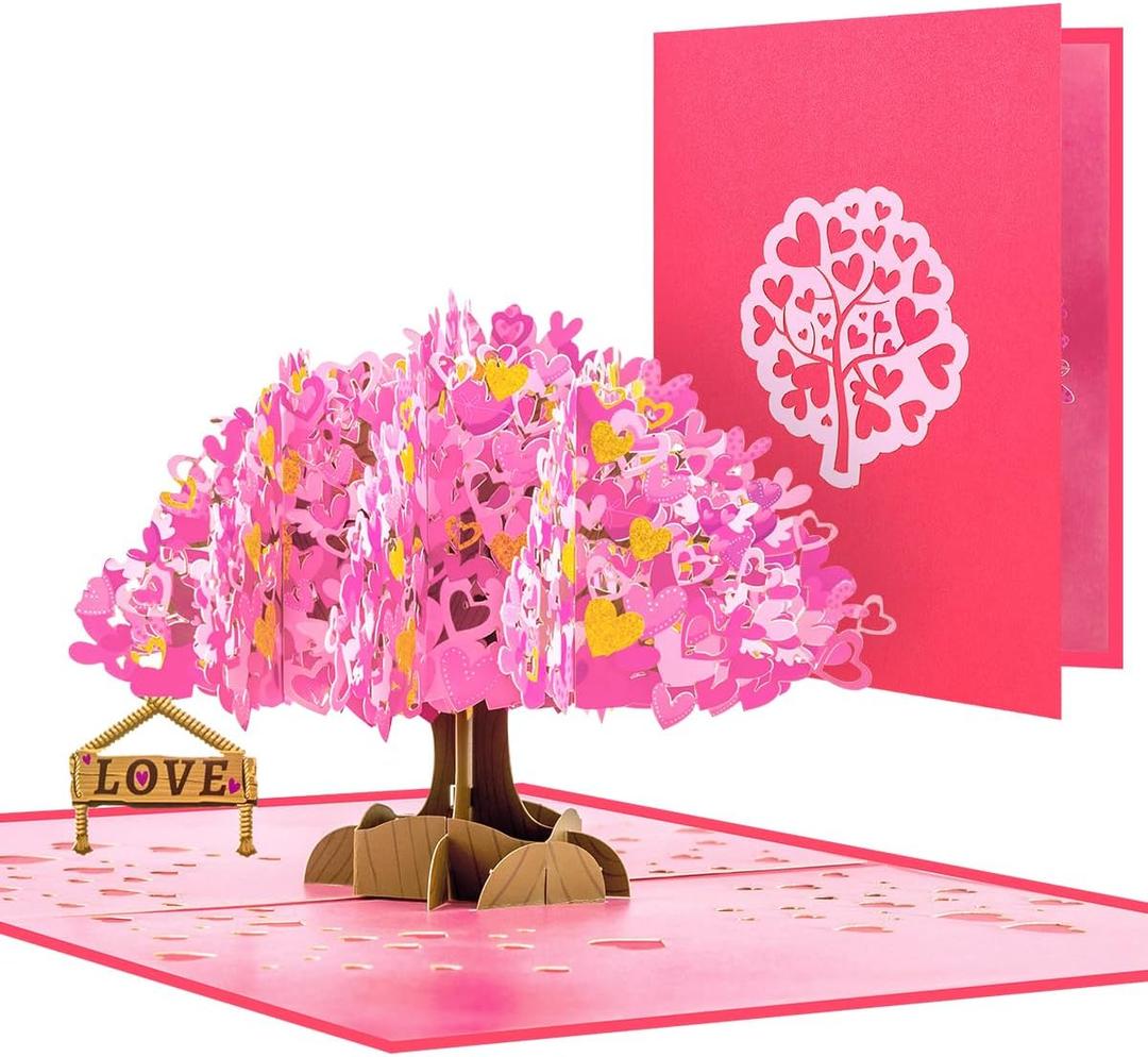 Pop Up Valentine's Day Card, Anniversary Card, Love You, for Women, Wife, Mom, Her.