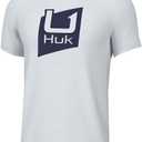HUK Boys Performance Fishing Logo Tee, Short Sleeve T-Shirt for Kids, Size: 2XL