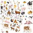 Farm Animals Stickers Party Supplies 720 Counts Barnyard Animals Stickers for Water Bottle Scrapbook Phone Case Laptop Calendar Planner Stickers for Kids Boys Girls Birthday Party Gifts Decoration, Middle