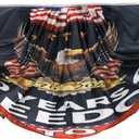 2 Pcs 250 Anniversary Fan Flag,Blessings America USA Flag 250th,1776-2026 Commemorative,4th of July Anniversary Celebration,with Eagle Design,Half Fan Flag Patriotic Holiday decorations,3 x 6 Ft.