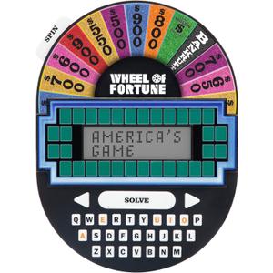 Educational Insights Wheel of Fortune Game - Handheld Electronic Game, Great for Travel, Classic Retro Party Games for Kids, Teens & Adults, Word Puzzle Challenge & Entertaining Gift, Ages 8+