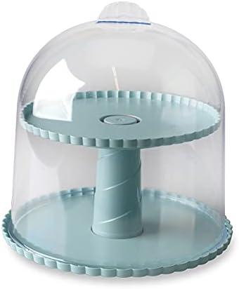 Nordic Ware Dessert Stand with Lid, Sea Glass (10-inch diameter)