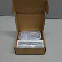 5 Slots Wall Mount Toothbrush Holder with Cover, Self Adhesive Toothbrush Storage Organizer for Shower, Toothbrush Hanger with Automatic Toothpaste Squeezer Dispenser (White + Blue)