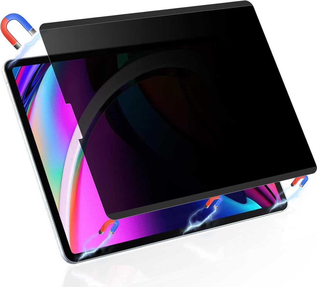 Peslv Magnetic Privacy Screen Protector for iPad Air 5th 4th Generation & iPad Pro 11(2018-2022), Removable Anti Blue Light Glare Spy Private Filter, Black Security Screen
