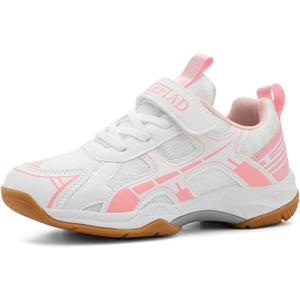 Boys Girls Badminton Shoes Kids Court Tennis Shoes Pickleball Racket Sneakers for Child Comfort Non Marking Anti-Slip Sport Squash Shoes (Little Kids/Big Kids)