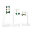 GemeShou 3pcs clear earring stand jewelry display for show, acrylic earring holder hanger for women, small earring jewelry display for selling Photo【Acrylic Earring L Stand-3pcs 】