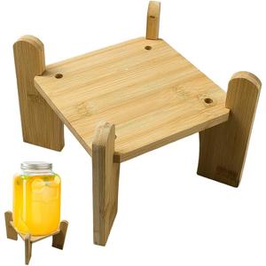 BENECREAT 2 Sets BurlyWood Bamboo Dispenser Stand, Beverage Dispenser Stand Glass Drink Dispenser for Home, Parties, Catering Events, 7.28x7.28x5.12 Inch BENECREAT 2 Sets BurlyWood Bamboo Dispenser Stand, Beverage Dispenser Stand Glass Drink Dispenser for Home, Parties, Catering Events, 7.28x7.28x5.12 Inch
