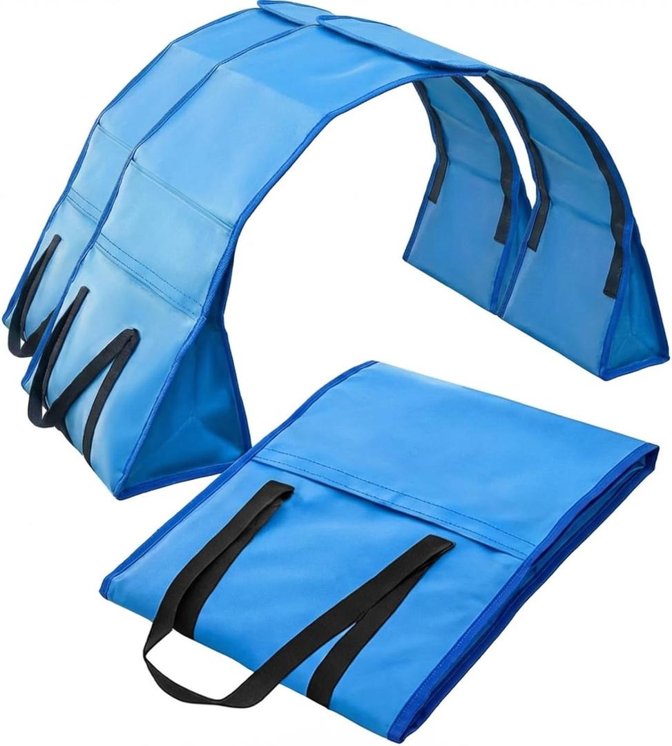 Silipull 2 Set Dog Agility Tunnel Sandbags, Dog Tunnel Weight Bags Heavy-Duty PVC Weatherproof Design, Adjustable for 18"-26" Diameter for Stabilizing and Securing, Blue (Tunnels Not Included)