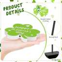 2 x St Patricks Day Decorations, 3 Pcs Lucky Shamrock Wooden Signs for St Patricks Day Decor Centerpieces, Irish Holiday Freestanding Saint Patricks Table Decor for Home Party Tray