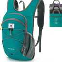 SKYSPER 15L/20L Foldable Hiking Backpack Lightweight Packable Travel Daypack with Chest Strap Small Folding Pack for Walking (Green)