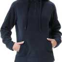 GIMECEN Women's Polar Fleece Hoodies Quarter Zip Sweatshirt Long Sleeve Sweaters Casual Pullover Jacket with Pocket (M)