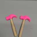 Fowecelt Wooden Hammer Toys Simulation Hammers Maintenance Tools Educational Toys for Kids Birthday Party Games Supplies (Pink), Set of 2