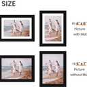 upsimples 5x7 Picture Frame Set of 10, Display Pictures 4x6 with Mat or 5x7 Without, Multi Photo Frames Collage for Wall or Tabletop Display, Black