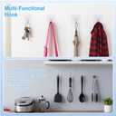 3 x Heavy Duty Adhesive Hooks for Hanging, Waterproof Bathroom Towel Hooks, Stainless Steel Wall Mount & Door Hooks, Clear Sticky Hooks for Coats, Towels, Bags, No Drilling (10PC)