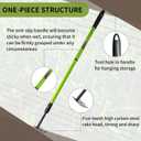 Telescopic Garden Rake, 27-40" Adjustable Hand Rake with 5 Metal Tines