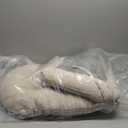 Rocking Chair Cushion - Chenille Fabric, High-Density Sponge, Durable Comfort Double-Sided Tufted Seat Pads with Ties, ChenilleOyster White, 44x19x4 inch