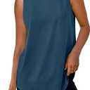 Womens Workout Tank Tops Lightweight Sleeveless Shirts for Women Loose Fit Tops for Athletic Running Tennis Yoga (Blue, XXL)