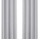 Yakamok Greyish White Curtains for Bedroom,Grommet Thermal Insulated Room Darkening Curtains for Living Room,52W x 84L,2 Panels