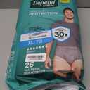 Depend Fresh Protection Adult Diapers, Incontinence Underwear for Men, Disposable, Maximum, Extra-Large, Grey, 26 Count 
