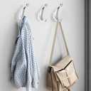 4 Pack Bathroom Towel Hooks, Screw in Metal Robe & Coat Hooks for Wall(Chrome)