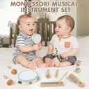 Vanplay Baby Musical Toys Set - Montessori Toys for 2 3 Year Old Boy Girl Birthday Gifts, 8 in 1 Musical Instruments for Toddlers with Drum/Flute/Maracas, Preschool Learning Toys for Baby 18+ Months